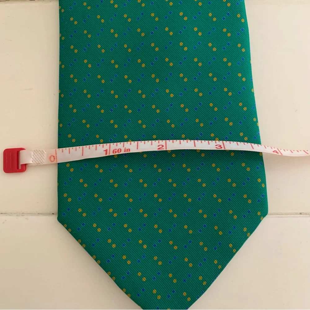 Etro 100% Silk Tie Emerald Green - Picture 8 of 8